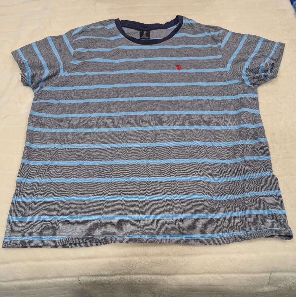 U.S Polo Assn. Men's Short Sleeve T-Shirt Navy Stripe Size XXL